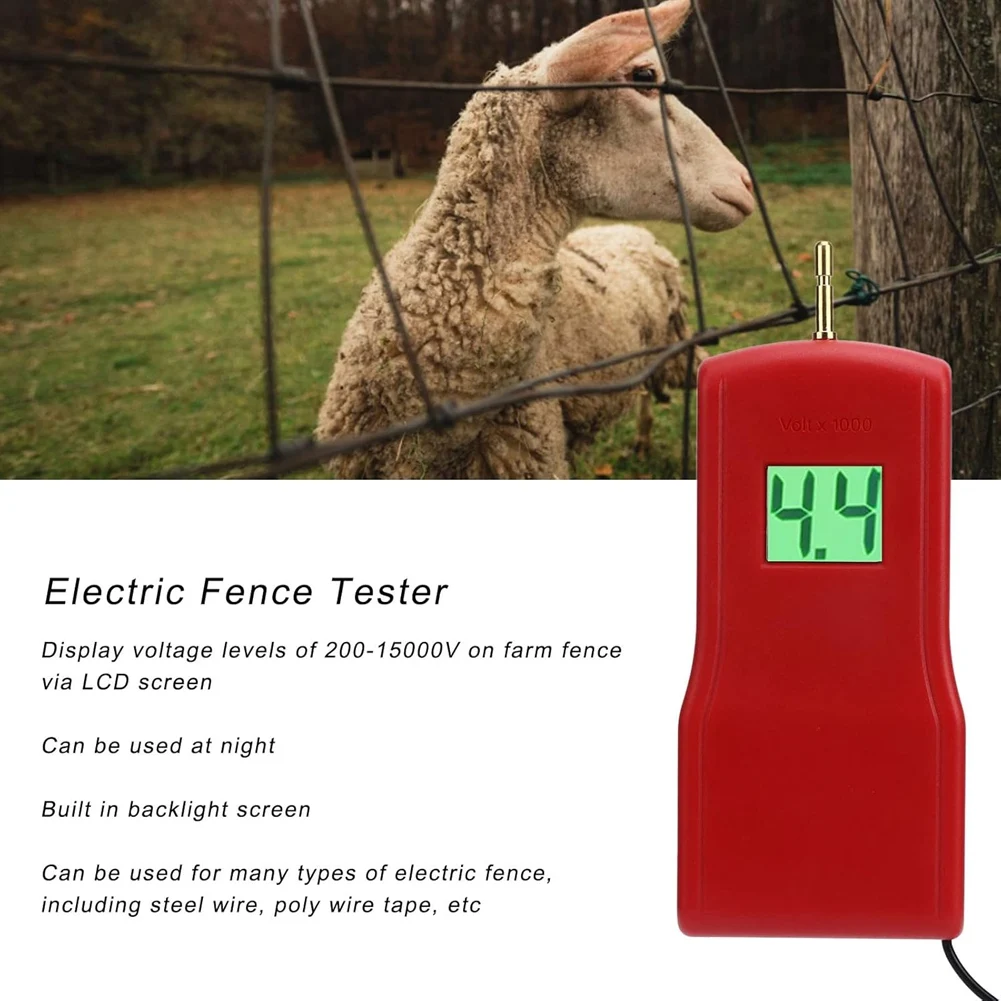 A84X-Fence Fault Finder Voltage Testing Tool Electric Fence Digital Voltage Tester Electrical Tester