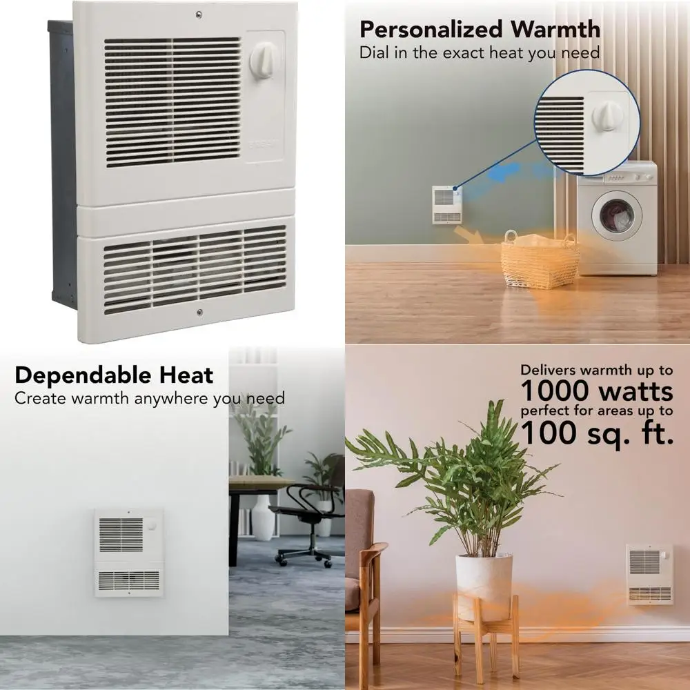 

Настенный обогреватель высокой мощности 1000 Вт, белая решетка, 120/240 В, долговечное энергоэффективное решение для нагрева