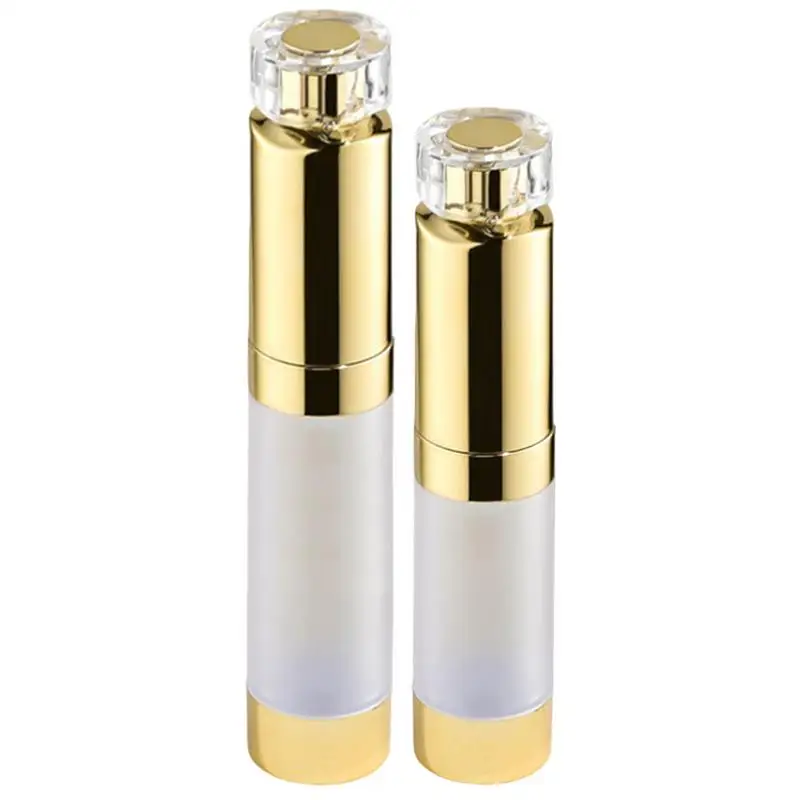 

Airless Pump Bottles Small Empty Cosmetic Lotion Containers Travel Size Makeup Foundation Dispensers Clear Vacuum Pump Press