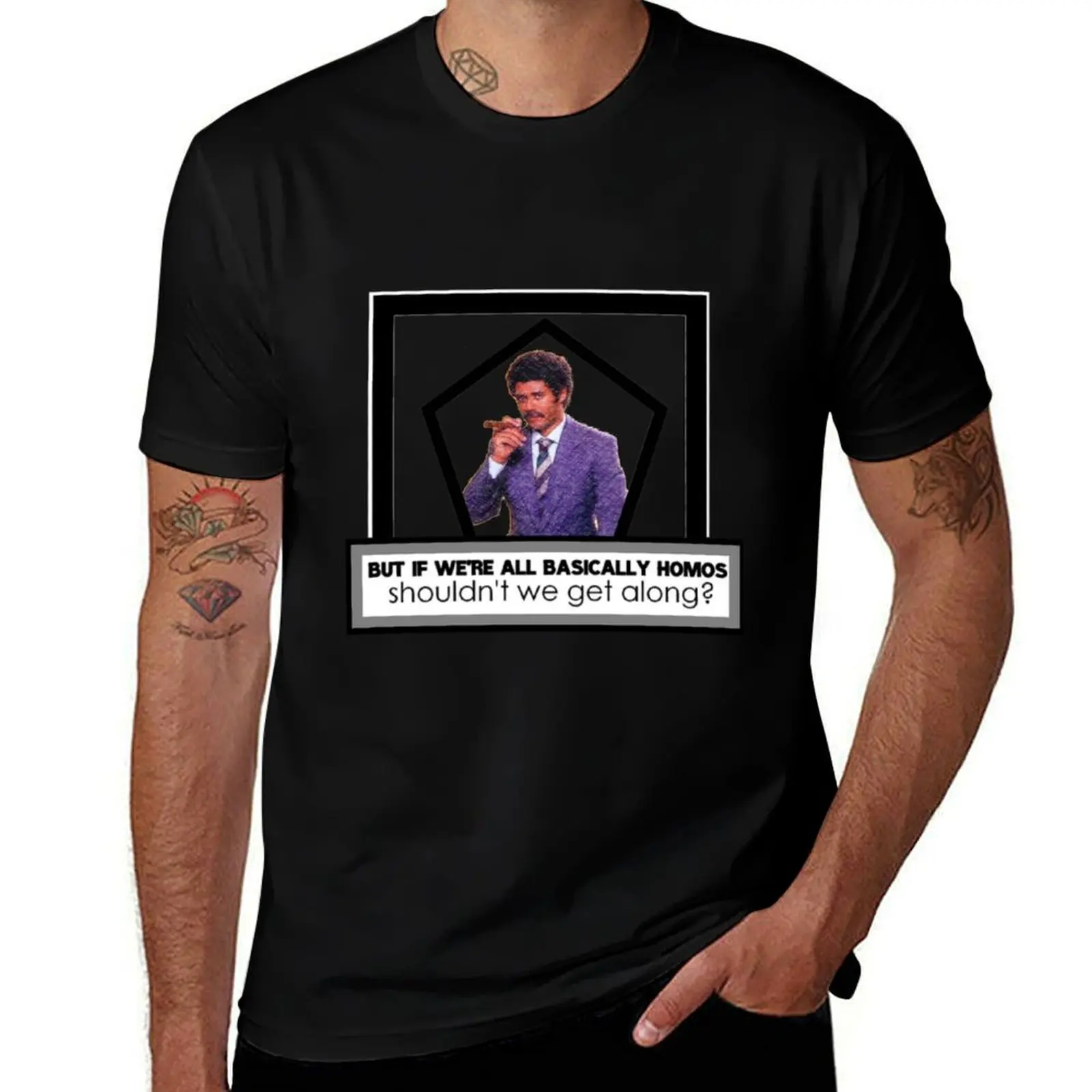 if we_re all basically homos T-Shirt Basic Lightweight Short Sleeve Tee