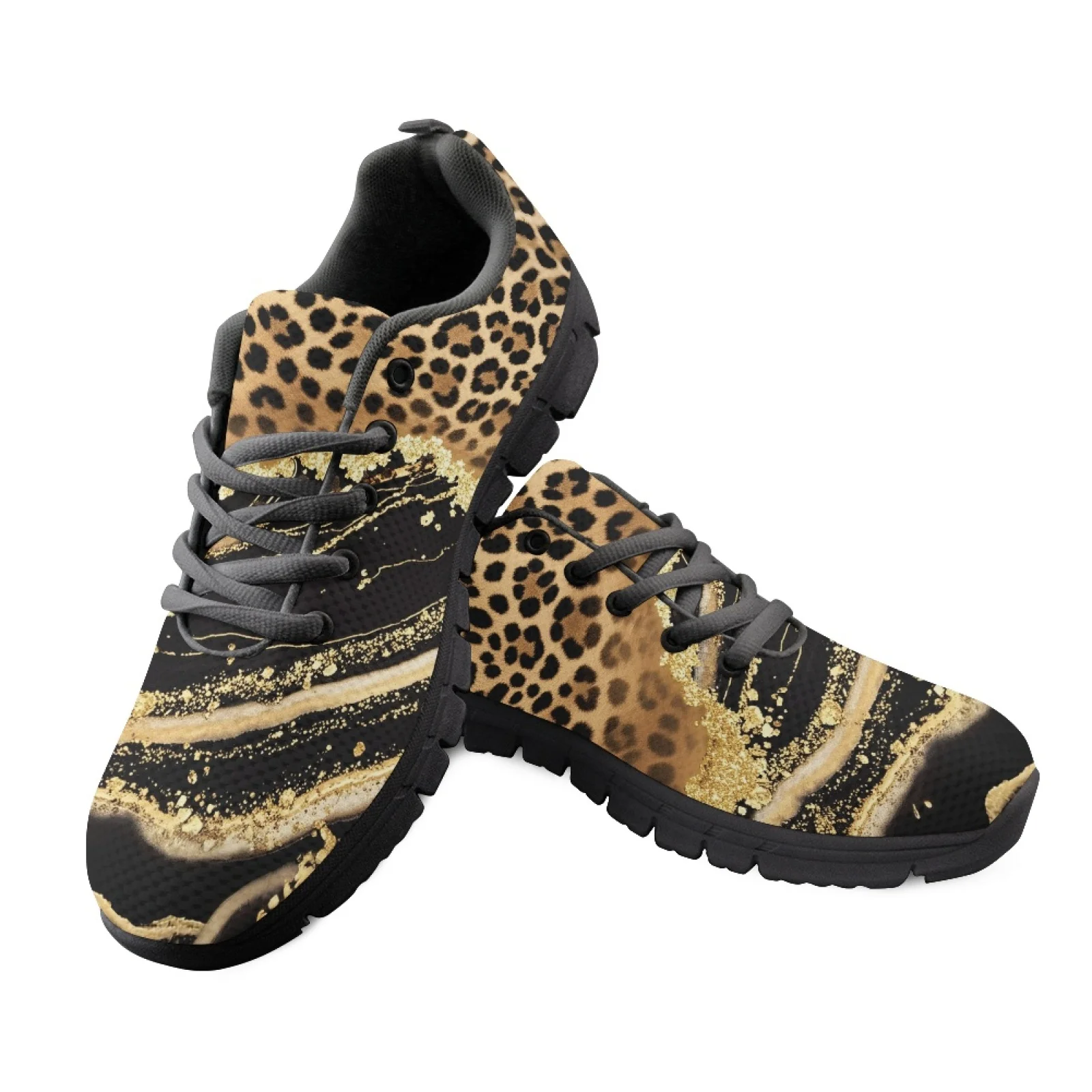 

Women Flats Sport Casual Running Shoes Leopard Print Female Spring/Autumn Mesh Woman Sneakers Breathable Student Ladies Footwear