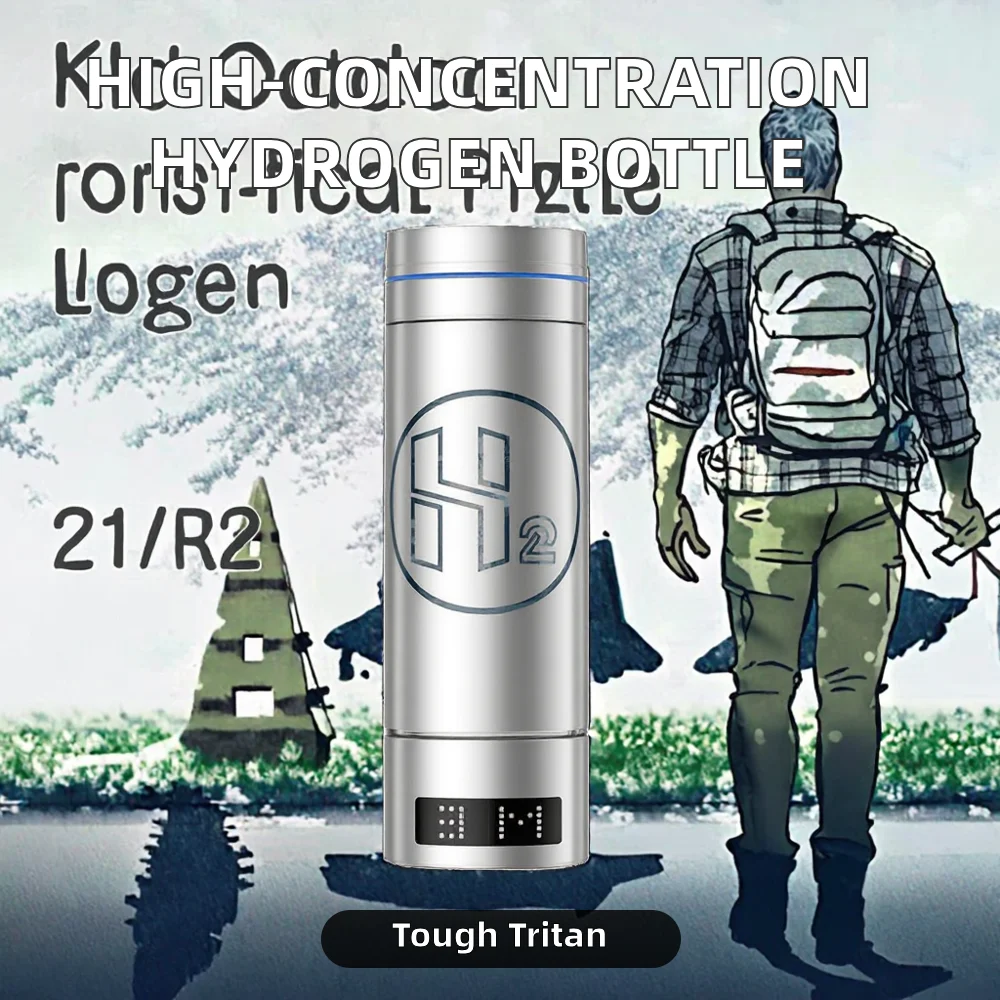 Portable Rechargeable 9000ppb Hydrogen Water Generator Bottle USB Powered SPE PEM Technology Household Use Car Outdoor Desktop
