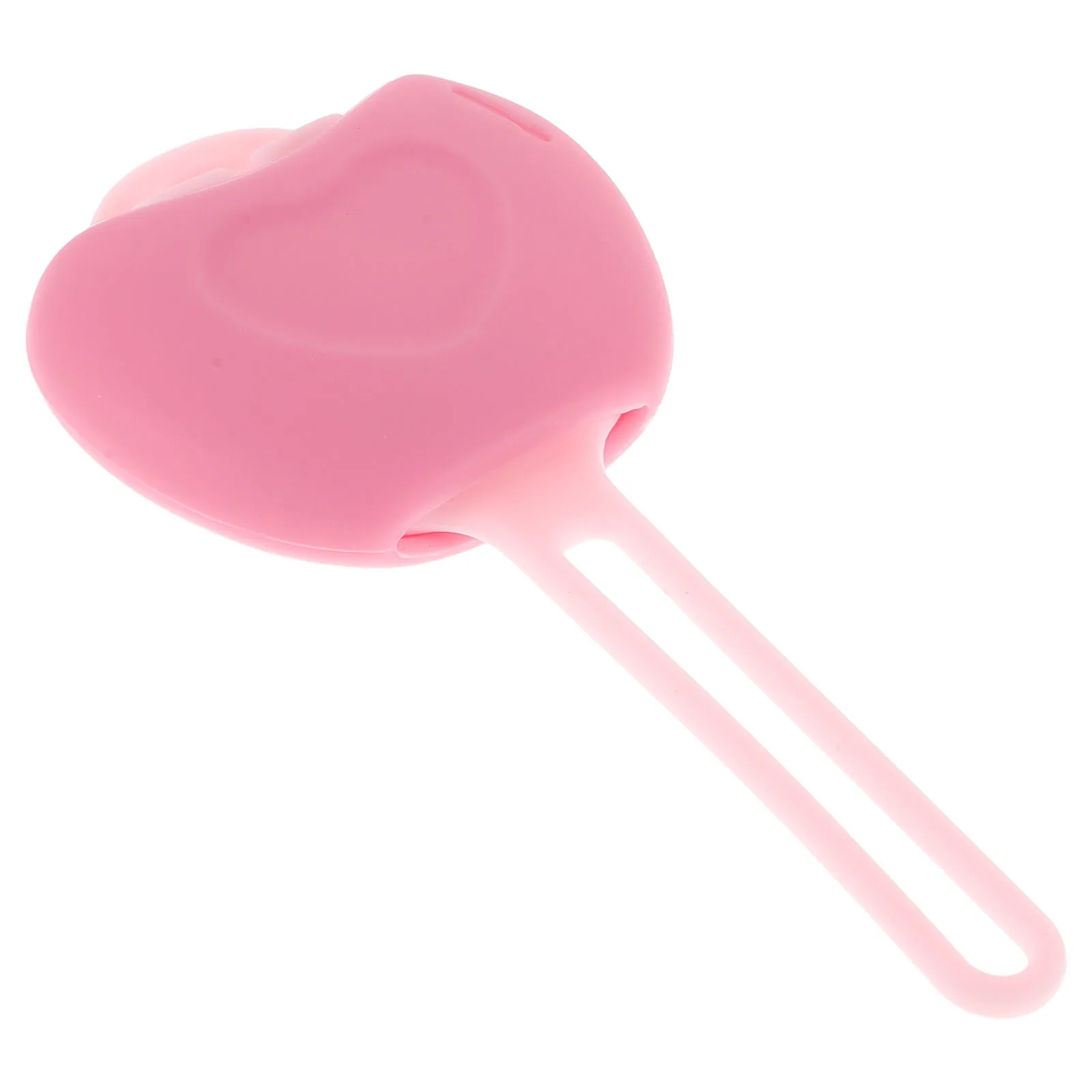 

Pink Compact Silicone Lip Brush Holder Case for Travel 1 Piece Mini Protector Cover with Strap Lip Balm Applicator Storage Box