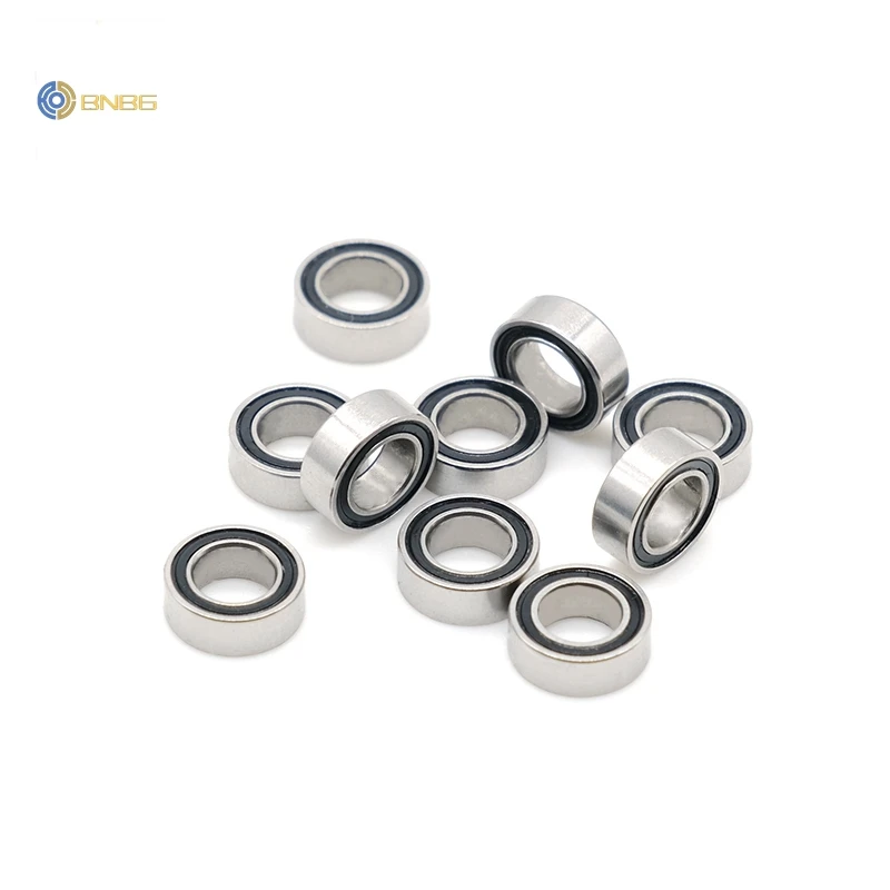 SMR74RS Anti-rust Bearing ABEC-7 (10PCS) 4*7*2.5mm Miniature SMR74-2RS Ball Bearings RS SMR74 2RS With black rubber seal