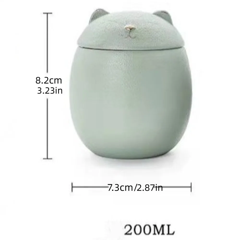 ペット用セラミック葬儀壺 かわいい犬/猫の形をした犬猫火葬壺 記念品 密封された壺 記念品ボックス