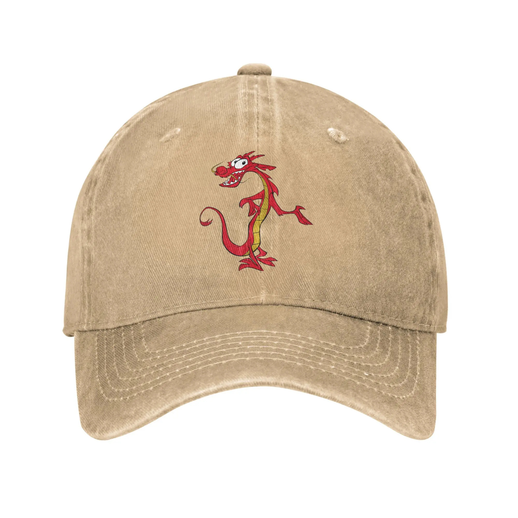 

Mulan Mushu Dragon Casual Baseball Cap For Women Men Summer Tennis Skate Trucker Hat Design Breathable Snapback Cap