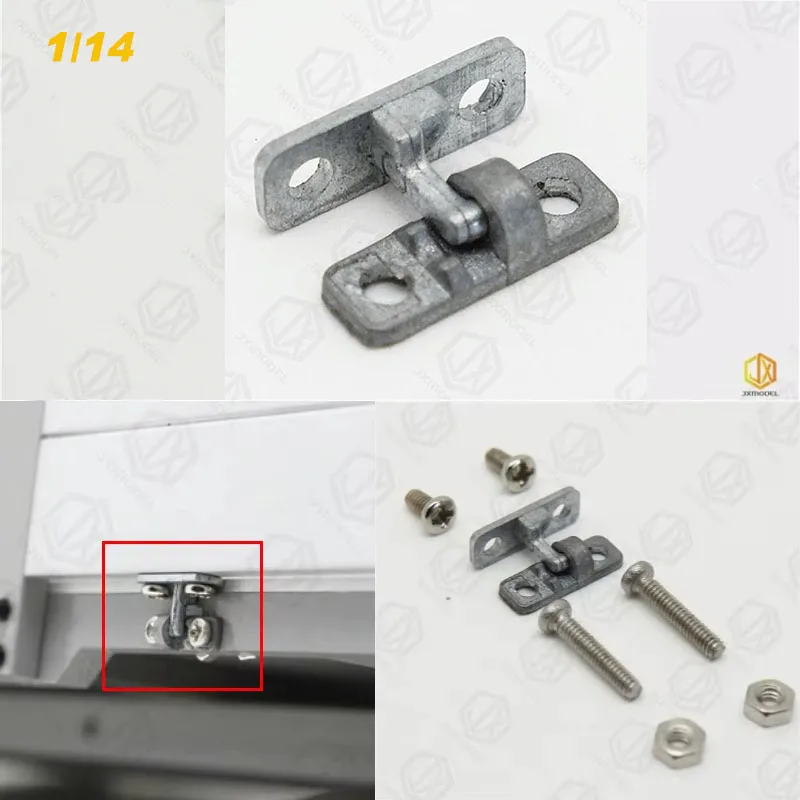 10 PCS RC 1/14 Compartment Hinge For Tamiya 770S MAN TGX FH16 Lesu Actros Car Parts Rc Truck Trailer Tipper Parts DIY