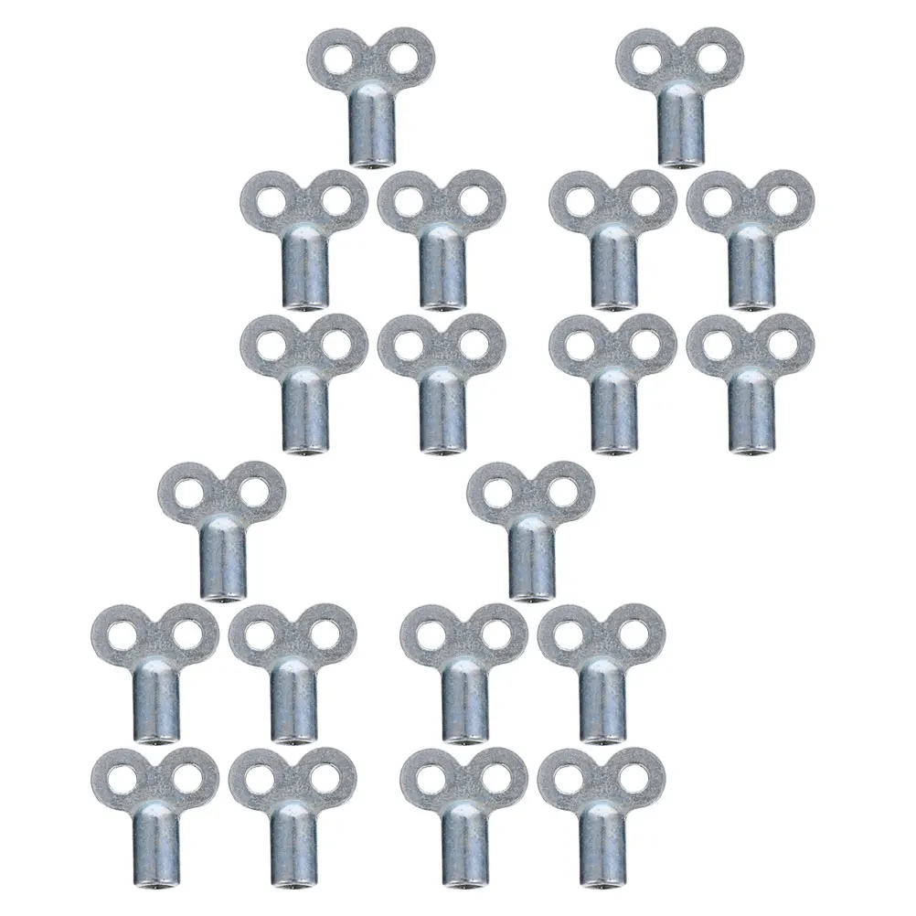

20Pcs Radiator Heater Bleed Key Metal Square Socket Valve Tool for Plumbing Water Tap Air Release System Maintenance
