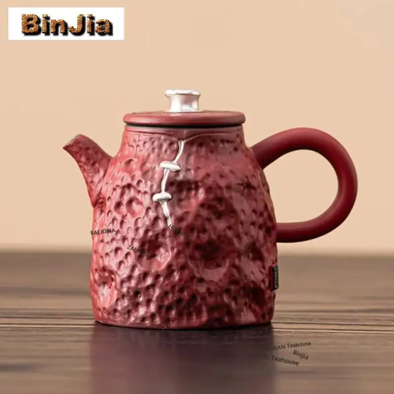 

130ml Forbidden City Red Teapot Zen Tea Infuser Pot Tea Brewing Kettle With Filter Flower Tea Teaware Accessories Decoration