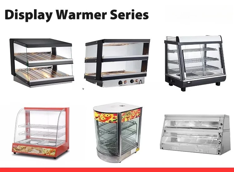 Restaurant Kitchen Equipment Table Top Sliding Doors Hot Display Warmer Cake Bread Showcase