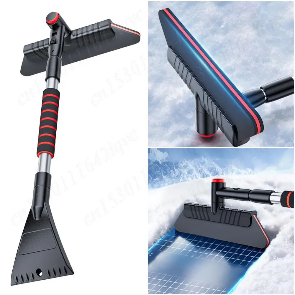 2 In 1 Car Snow Shovel Front Windshield Ice Scraping Defrost Broom Car Ice Scraper Windshield Snow Remover for Car Snowmobiles