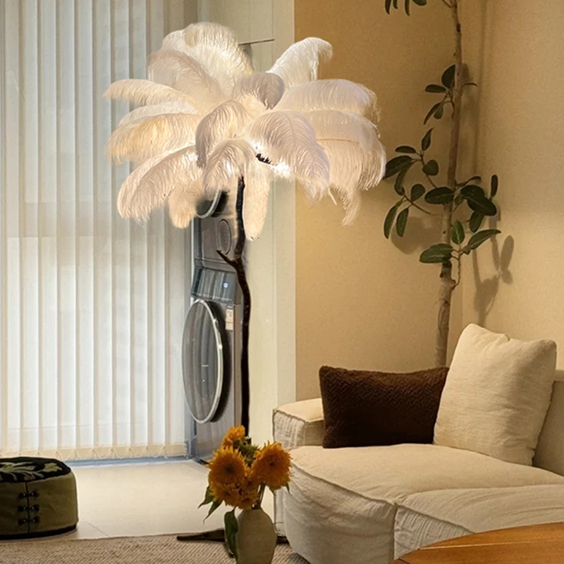 Modern minimalist LED floor lamp, living room, bedroom, study, Nordic Ins style creative remote control dimming vertical lamp, i
