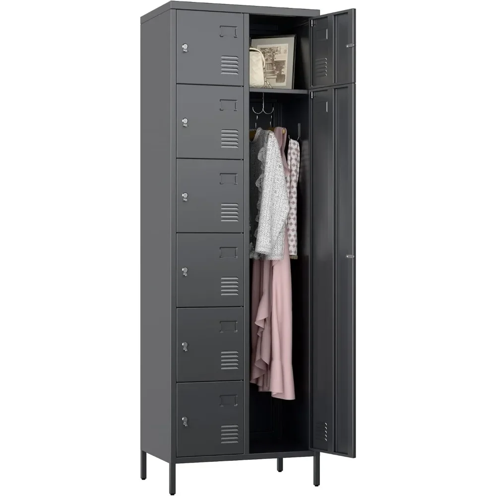 

Dark Gray Metal Lockers for Office/School/Gym/Home – Employee Storage Cabinets (Assembly Required)