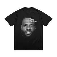 Lebron Basketball Star T-Shirt Men Women Short Sleeve King James Head Graphic Cotton Tee Summer Streetwear Brand Tshirt Y2k Tops