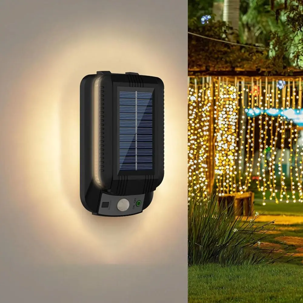 

Foldable Outdoor Solar Lamp PIR Motion Sensor with Remote Control Solar Wall Lamp 3 Modes Waterproof Sensing Lamp Street