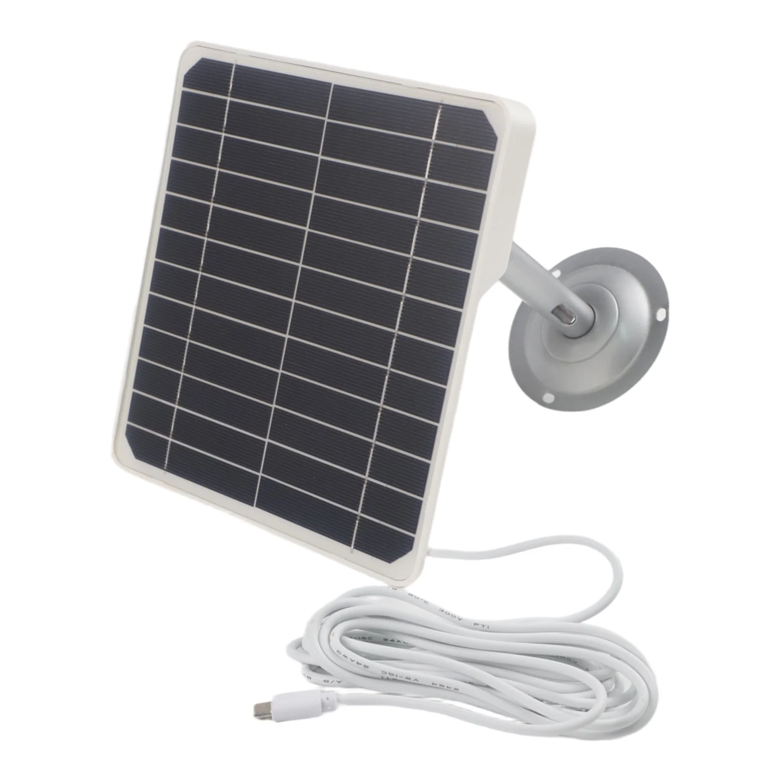 5V 20W Monocrystalline Solar Panel With Cable And Adjustable Bracket For Outdoor Security Camera USB Charging Power Supply
