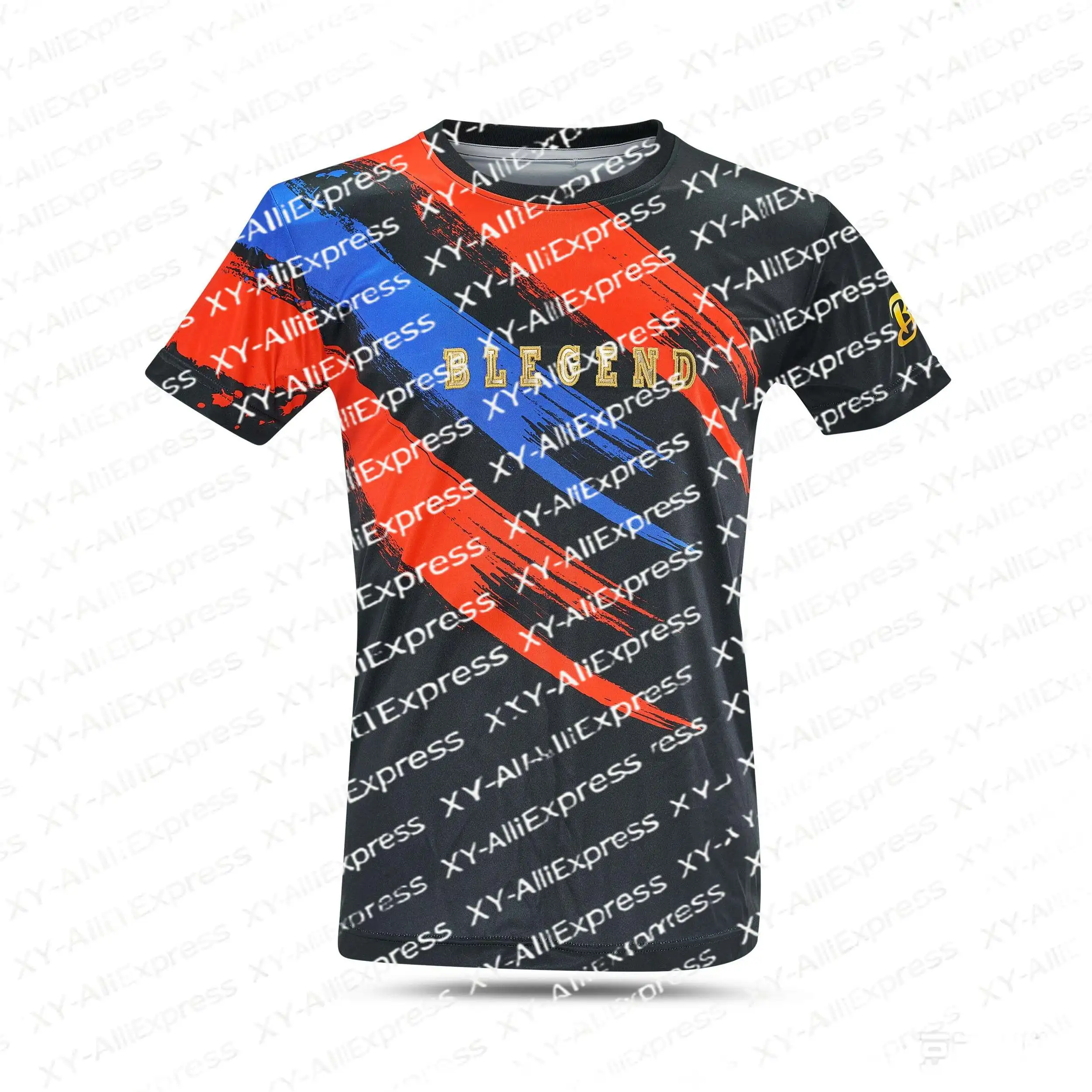 Men Athletic Short Sleeve Tee, Dynamic Color Brush Graffiti Art Print Quick Dry T Shirt for Workout & Everyday Casual Wear