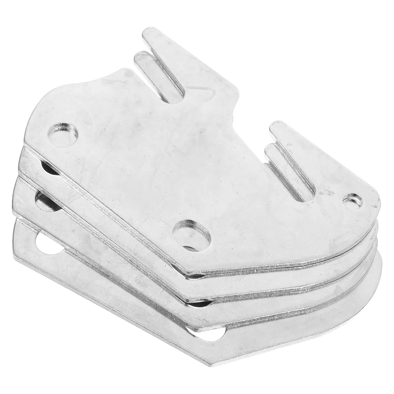 4Pcs Wood Bed Rail Hook Plates Strong Metal Rail Hook Plates for Wooden Bed Frames Enhanced Stability Headboard Compatibility
