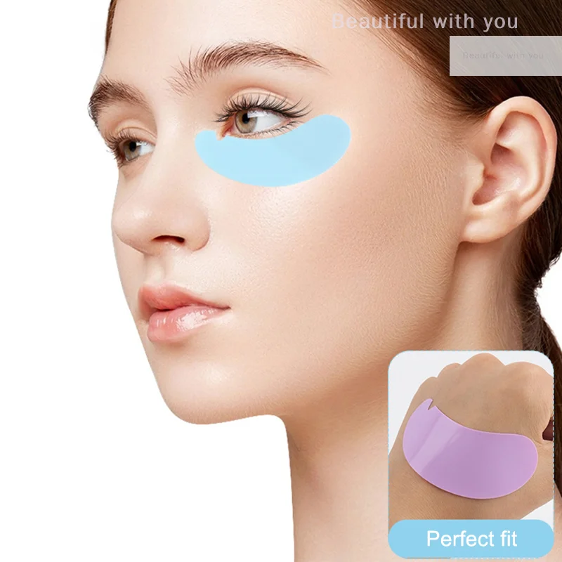 U-shaped Reusable 1Pair Eye Pads Silicone Stripe Lash Lift Eyelash Extension Silicone Patches Under Eye Isolation Gel Patch