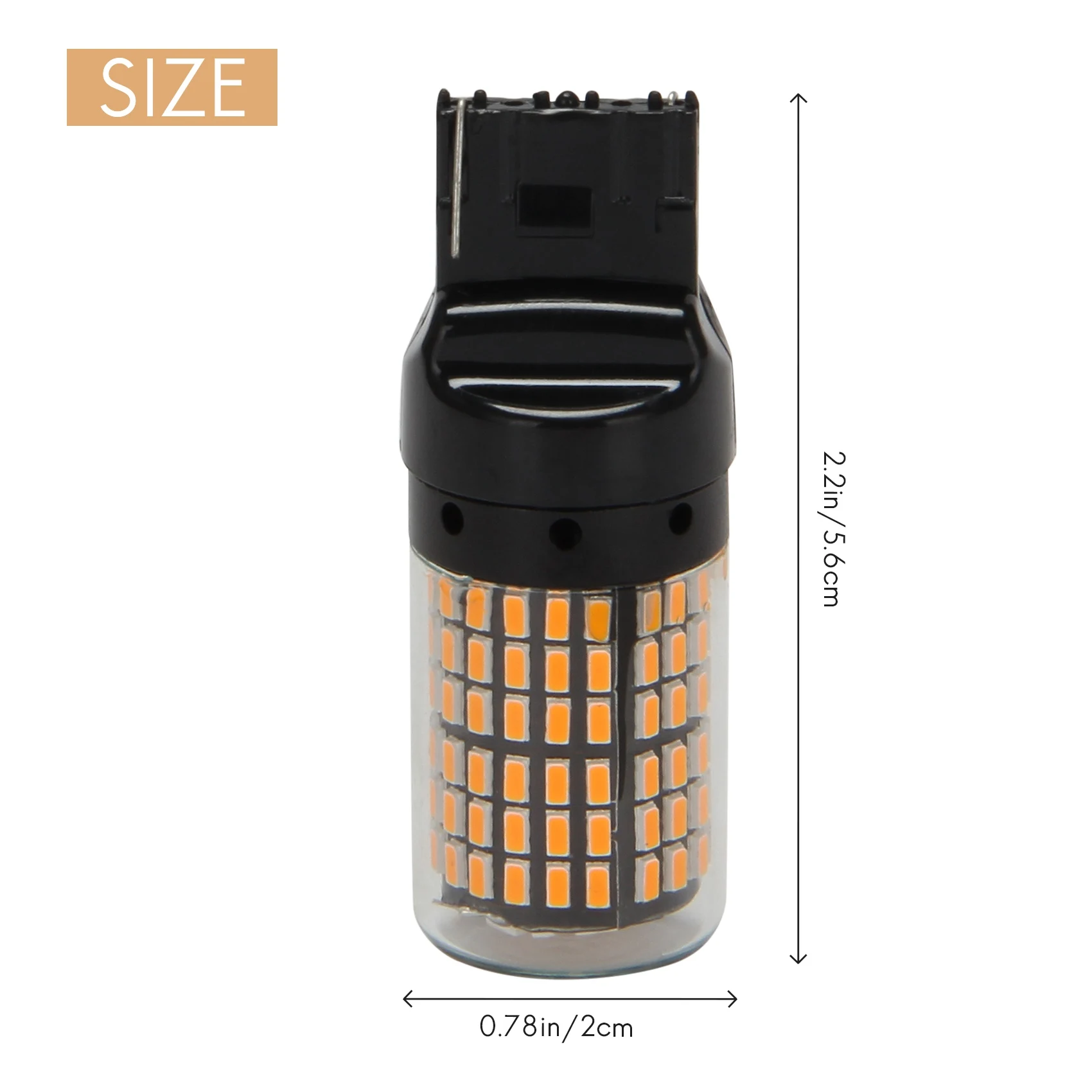 Clignotant Super Lumineux Canbus T20 7440 W21W Wy21W 144-Smd, 2 Pièces, Lumière des Paupières, Sans Hyper Flash T20 7440