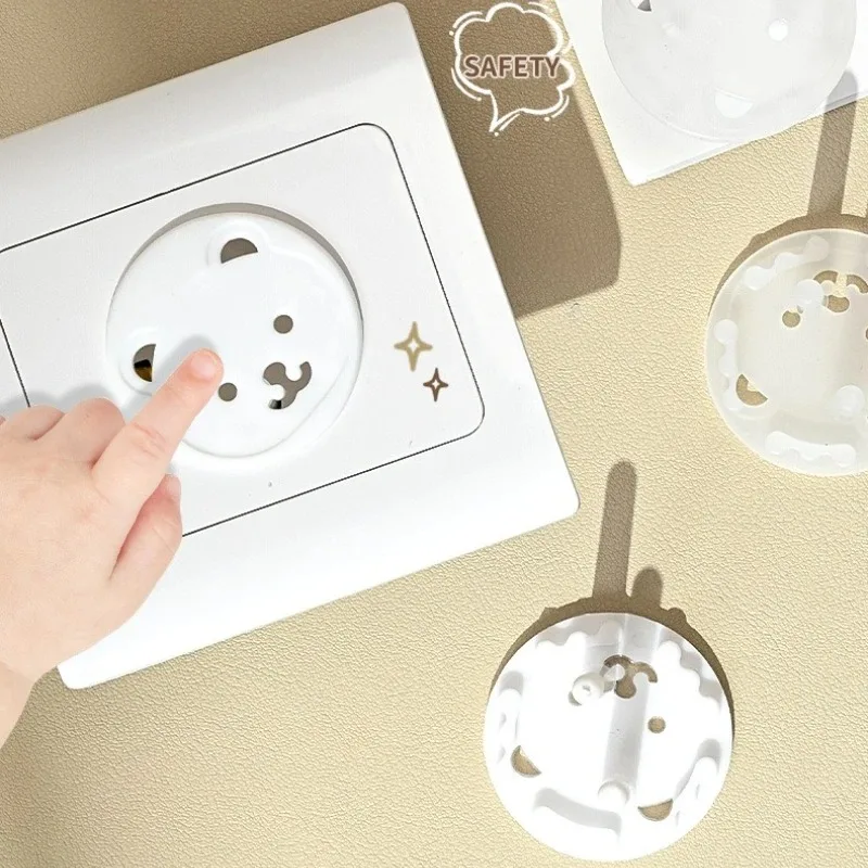1PCS/5PCS/10PCS/20PCS Baby Child Protector Guard Mains Point Plug Bear 10X Power Kid Socket Cover baby safety socket cover