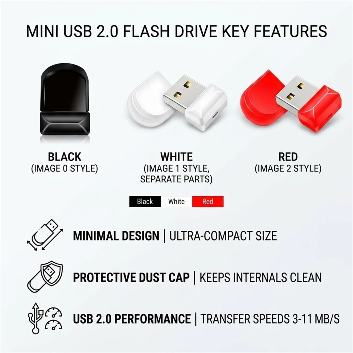 Super Mini USB Flash Drive 128GB Memory Stick Creative Business Gifts Pen Drive 64GB High Speed Pendrive 32GB U Disk