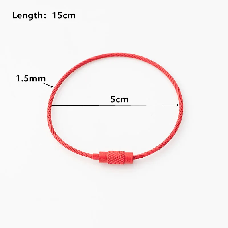 2/10/20pcs Colorful Keychain Wire Rope Key Ring Rotating Key Chain Rings For Diy Jewelry Making Keyring Accessories Wholesale