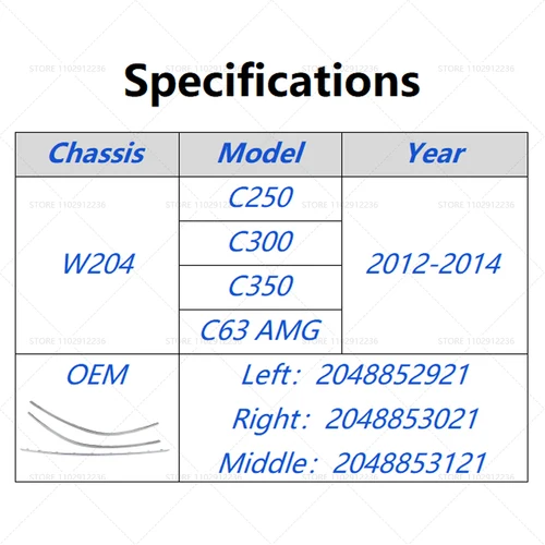 Imagen 2 del producto Para 2012-2014 W204 Mercedes Benz Clase C C200 C250 C300 C350 C63 AMG parachoques trasero cromado embellecedor 2048852921 2048853021 2048853121