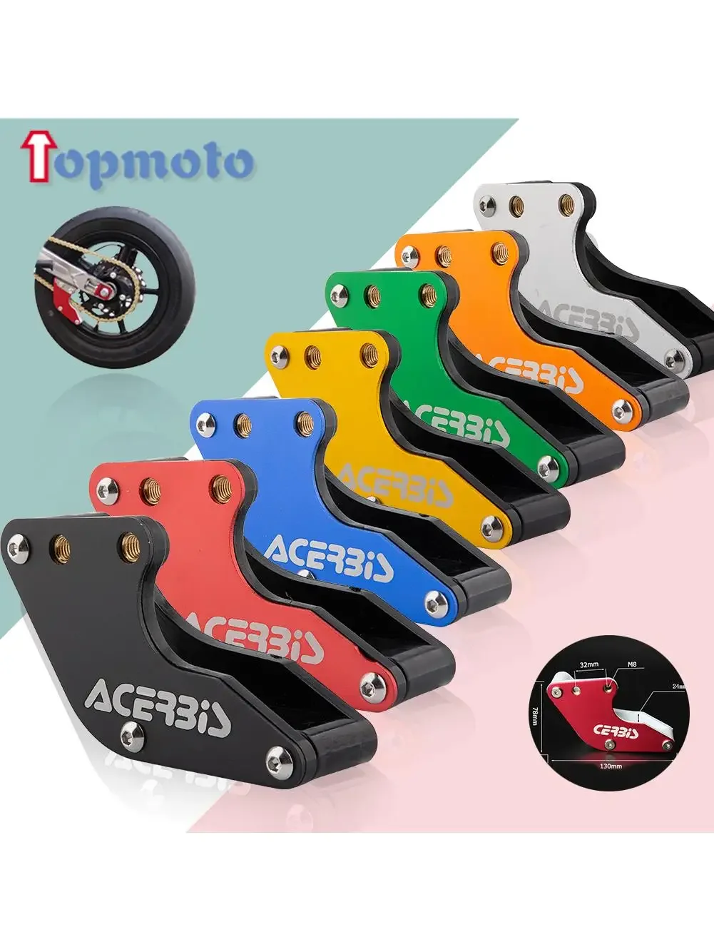 Guide de protection de chaîne CNC pour moto, pour IRBIS BSE KAYO SSR TTR XR CRF KLX 50 70 90 110 125 140 150 160 cc Dirt Pit Bike Scooter