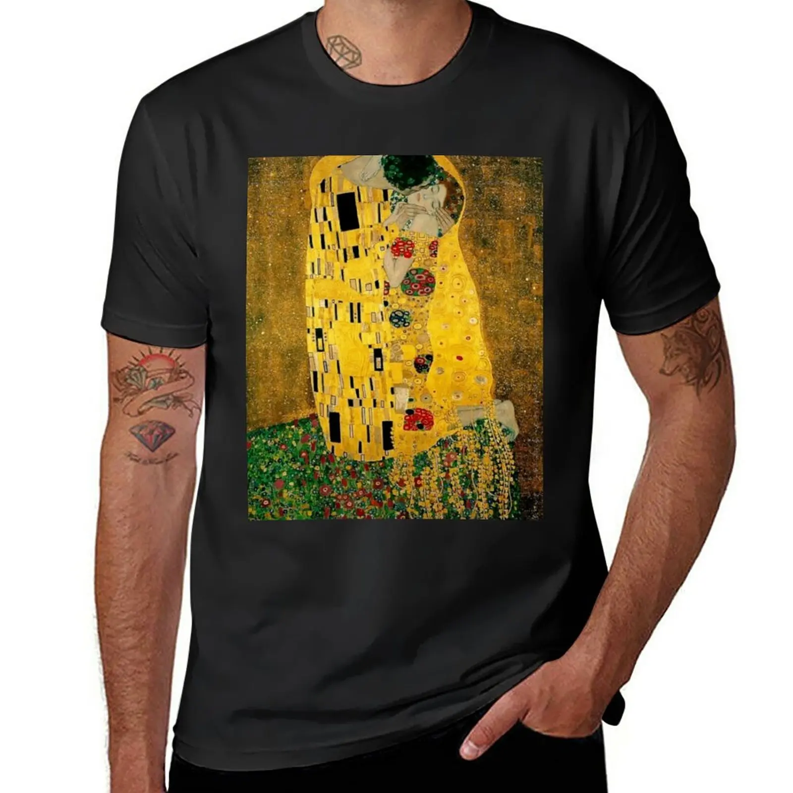 

New The Kiss by Gustav Klimt|Liebespaar - The Lovers T-Shirt graphics t shirt anime clothes for men