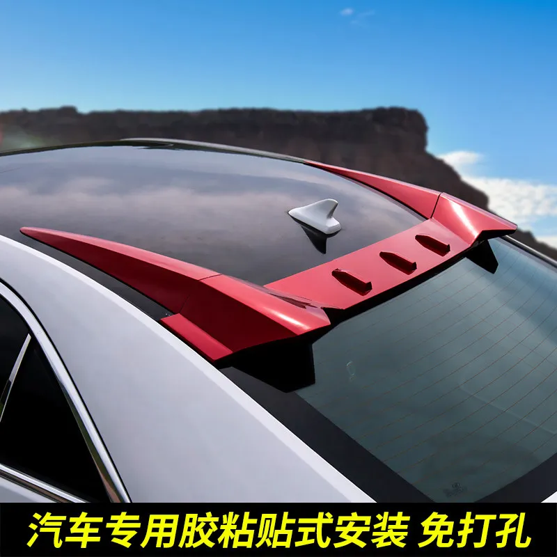 For Cadillac CT4 high quality ABS Plastic Unpainted Color Rear top Spoiler Wing Trunk Lid Cover Car Styling