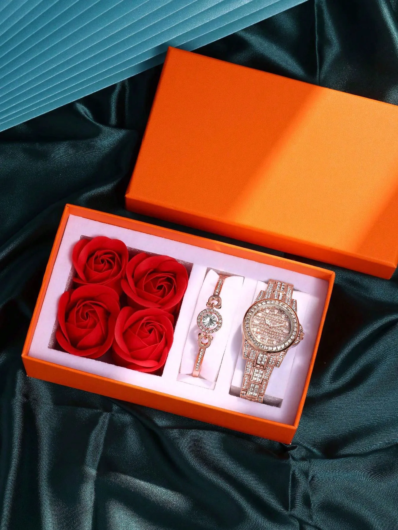 

Часы женские кварцевые в подарочной коробке, Роскошные наручные, подарок на праздник, день Святого Валентина