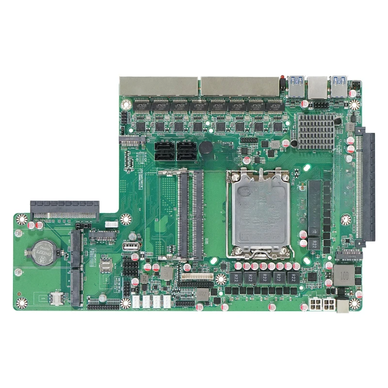 BKHD-B760-8LAN firewall soft routing main board 4G Internet of Things 5G module 14th generation industrial computer