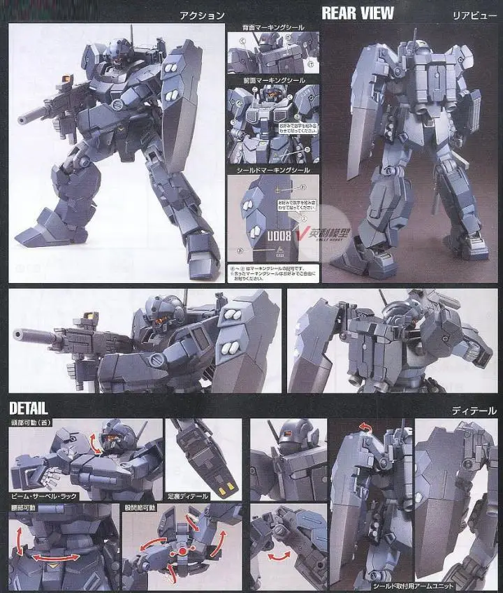 Bandai Original HG RGM-96X JESTA GUNDAM figurines d'anime d'action assemblage modèle Collection cadeau enfants jouets