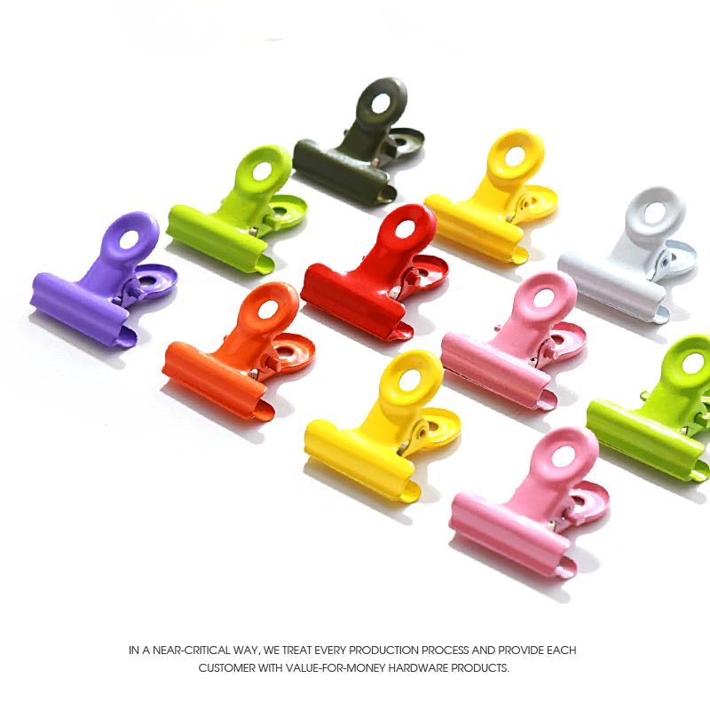 20pcs/lot 22mm Color Clip Metal Note Clip Stationery Whiteboard Magnet Multi-functional School Office Stationery Storage