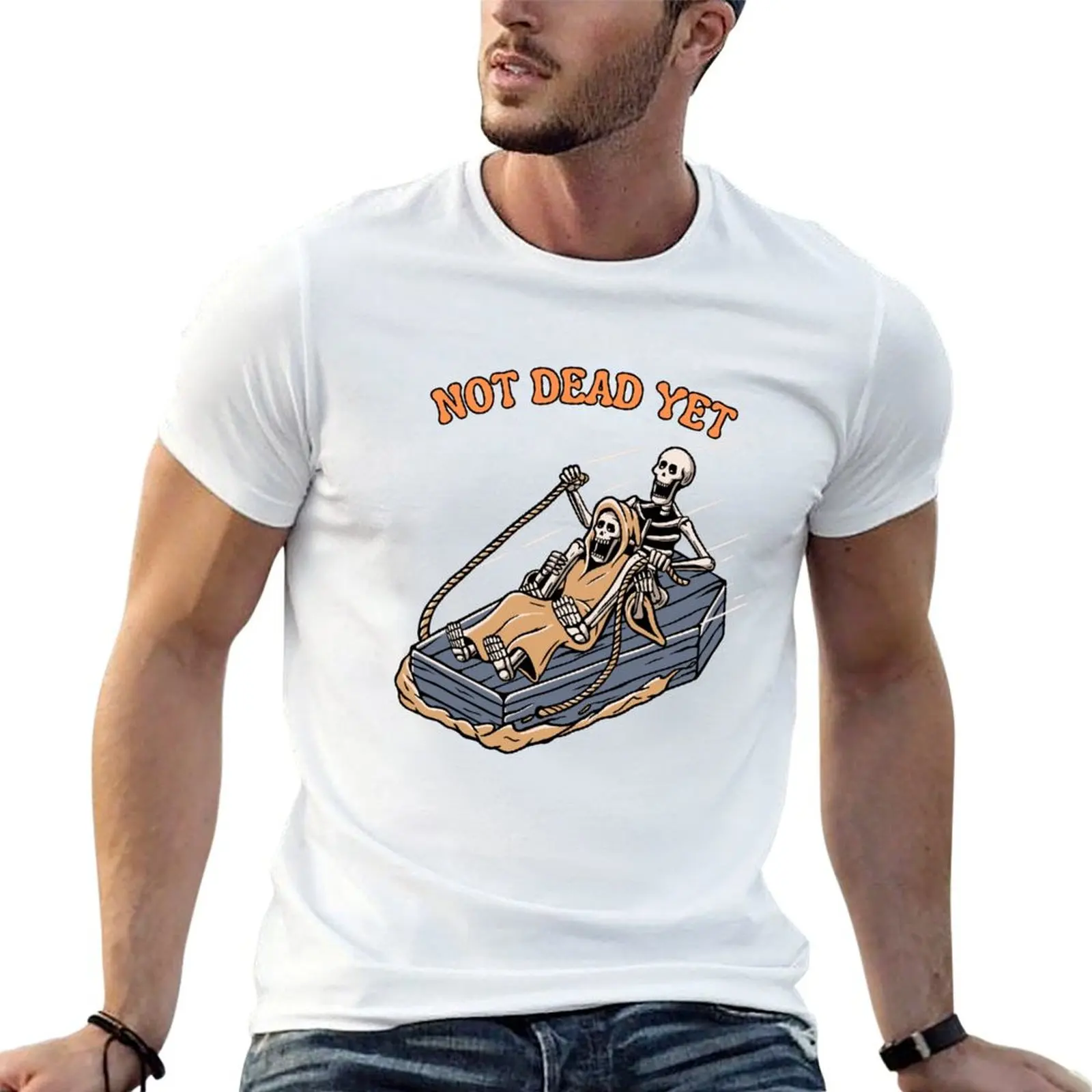 

Not dead yet T-Shirt t shirts for man pack white man t shirt heavy cotton T-Shirt