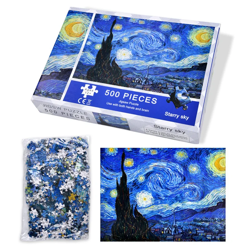 Puzzles for Adults 500 Pieces Paper Jigsaw Puzzles Educational Intellectual Decompressing DIY Large Puzzle Game Toys Gift P473