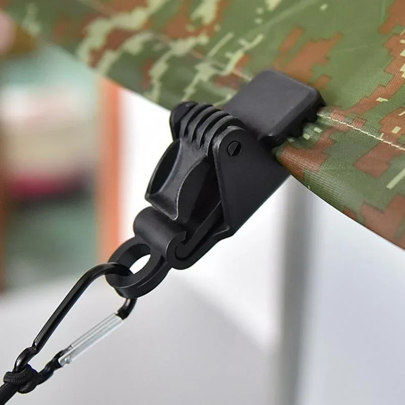 5/10Pcs Tarp Clips with Carabiner Heavy Duty Press-Lock Grip Awning Canopy Tent Clamp DIY Garment Cloth Clips