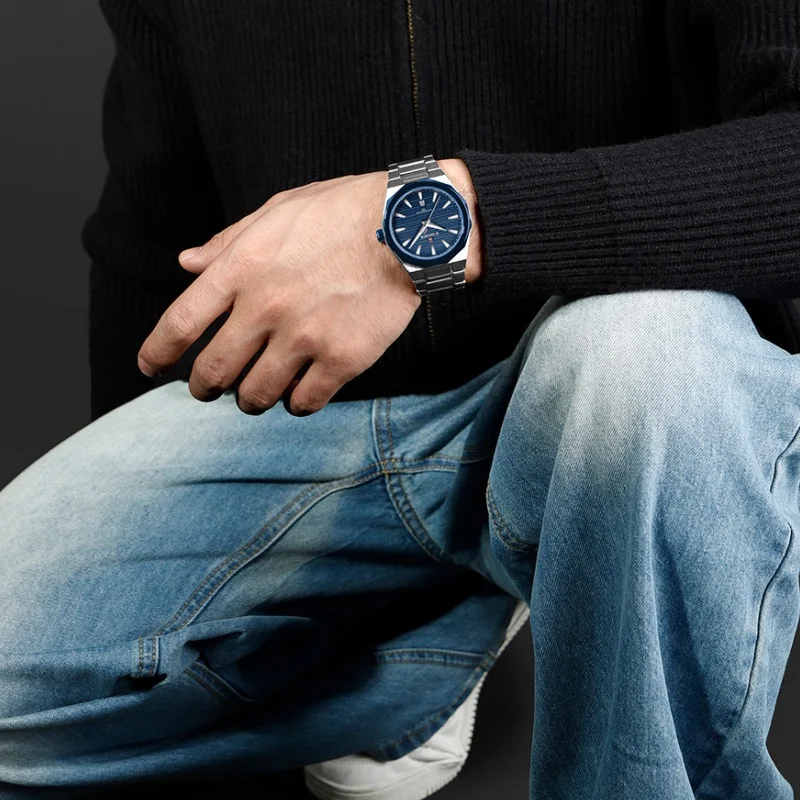 NAVIFORCE Luxury Men Sports Watch Luminous Hands Date Stainless Steel Classic Quartz Waterproof Casual Wristwatch Gifts box
