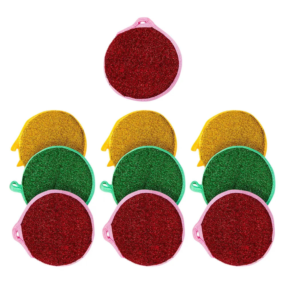 

10pcs Sponge Pad Double Side Dishwasher Dual Side Clean Sponge Kitchen Scrub Sponges Stoves Countertops Cleaning Efficient