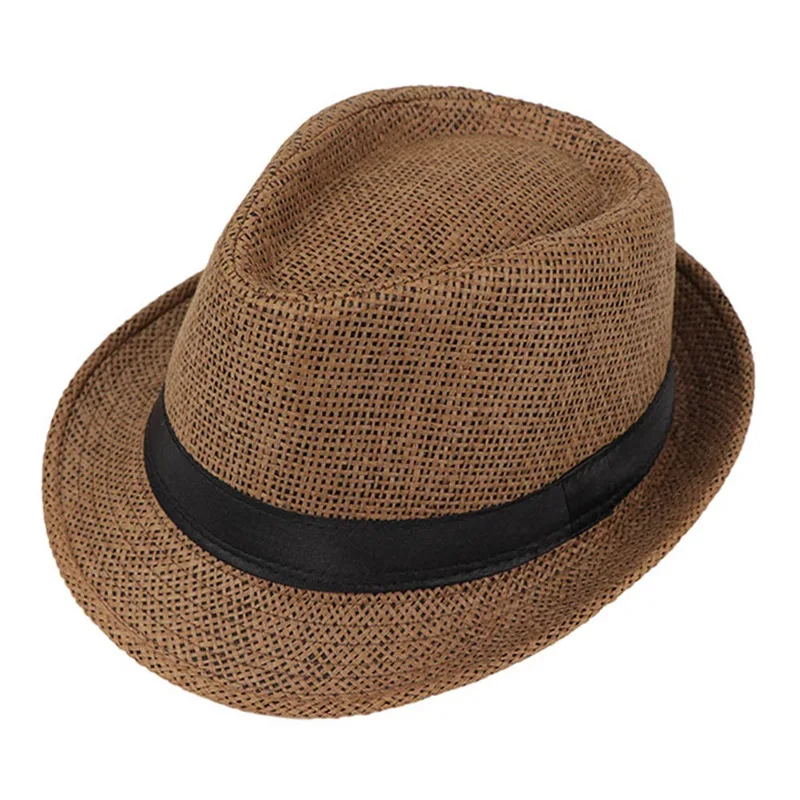 Kids 54cm Straw Sun Hat Summer Retro Ribbon Breathable Bulrush Beach Straw Hats Beach Panama Hat chapeau de soleil Boy Sun Hats