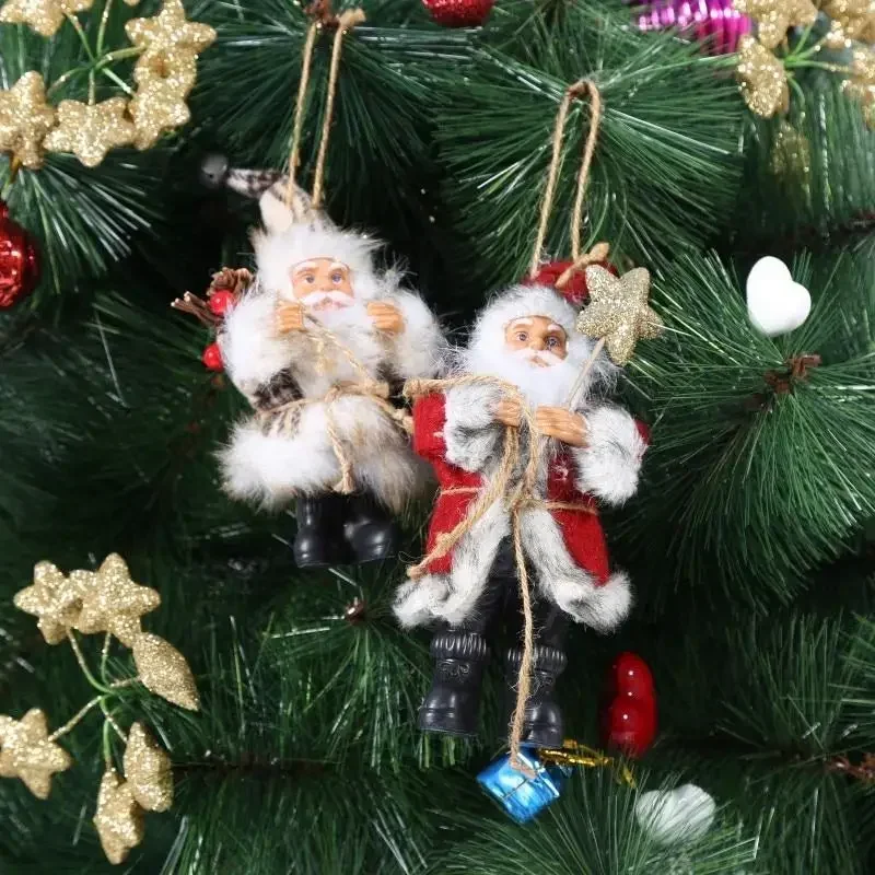 Christmas Santa Claus Doll Toy Tree Hanging Ornaments Decoration Exquisite for Home Xmas