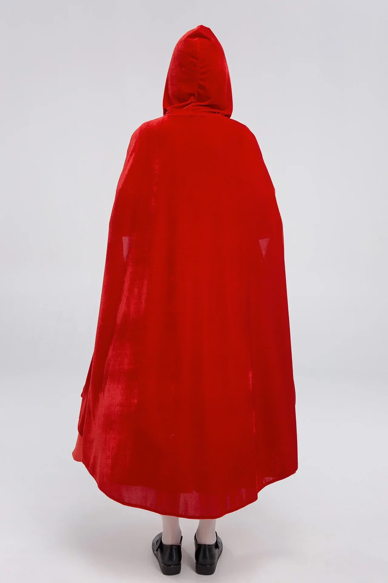Little Red Riding Hood Costume For Women Shawl Fancy Adult Halloween Cosplay Fantasia Carnival Fairy Tale Dress+Cloak Apron
