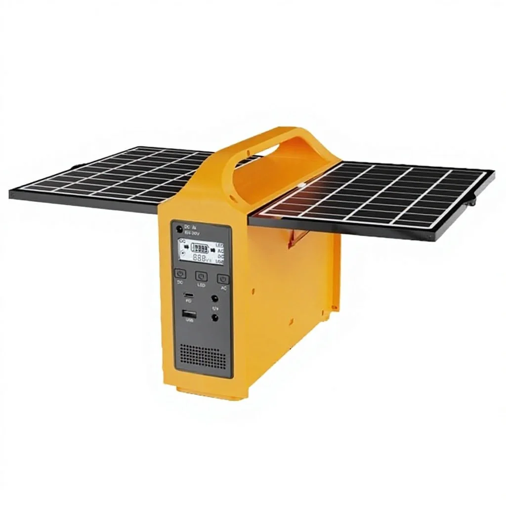 100W Solar Folding Panel Outdoor Portable Power Station Emergency Power Supply LiFePO4 Battery Cell Lighting Energy Storage 110V
