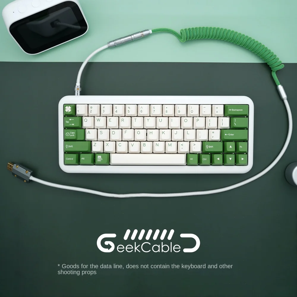 GeekBable manual computer mechanical keyboard data cable suitable for FILCO Holy Hand second-generation SP cheese green