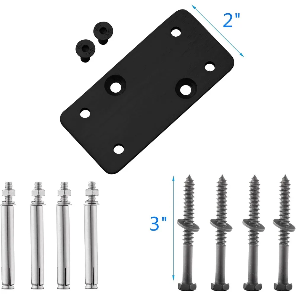 Steel Square Fence Post for Deck Cable Railing System (36" Level-drilled-4 Pack, Black)