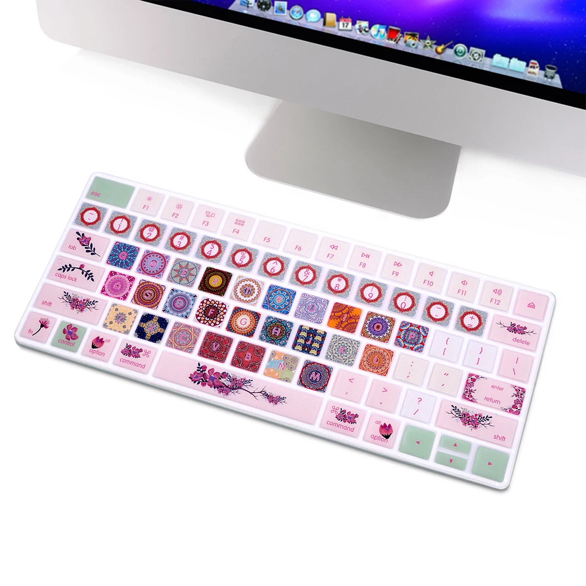 Śliczny osłona klawiatury pokrowiec silikonowy w wersji dla Apple Wireless iMac magiczna klawiatura MLA22LL/Model A1644 ochraniacz skóry