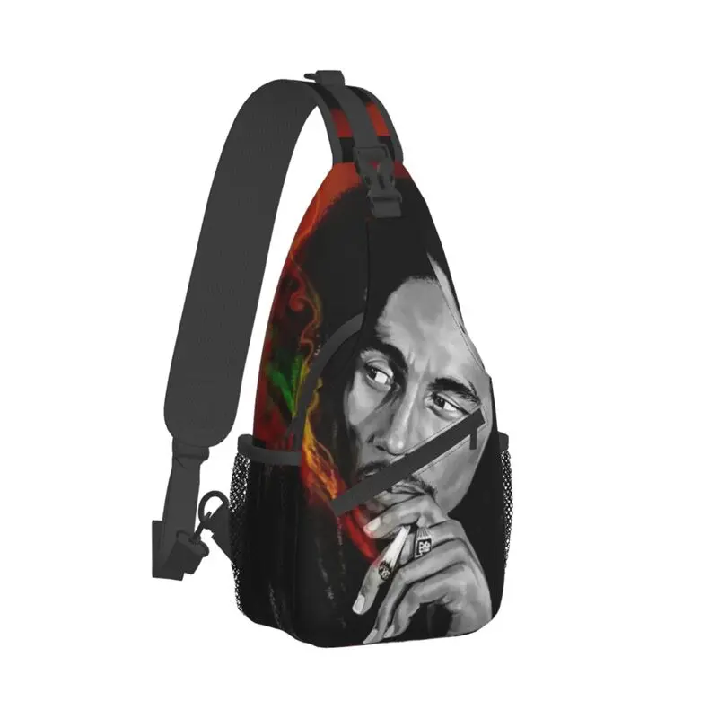 Casual Rastyle Sling Bags para viagens e caminhadas, mochila peito crossbody, mochila de ombro Rock Bob Marley