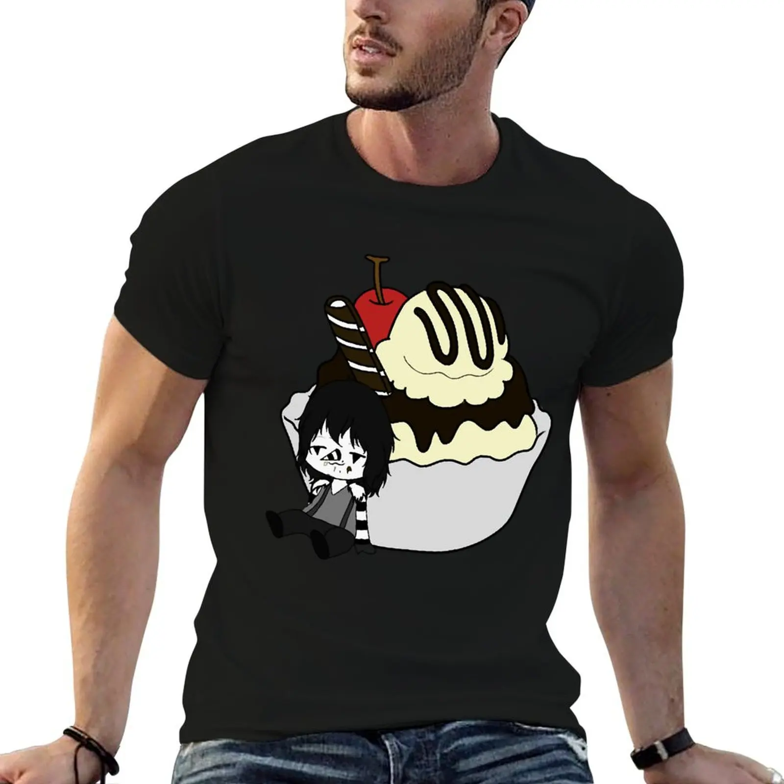 

shirts creepypasta percent T-Shirt shirt 100 jack) funny cotton cotton for chibi t man (laughing food t