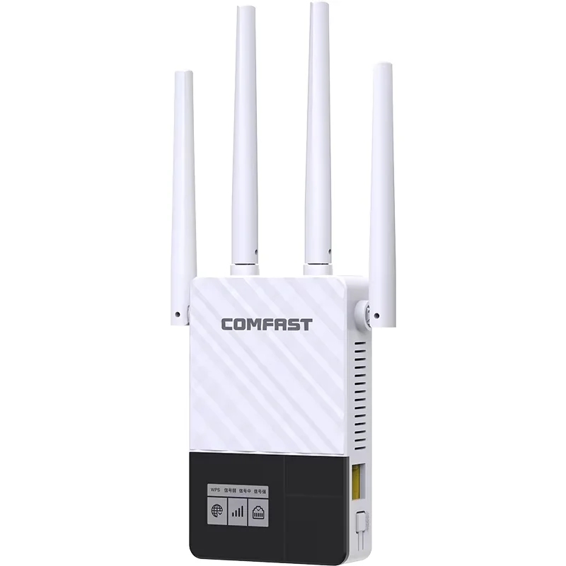 COMFAST 1200Mbps Smart OLED Display WiFi Repeater Dual Band 2.4G & 5G Draadloze Extender Signaal Wi-Fi bereik Versterker